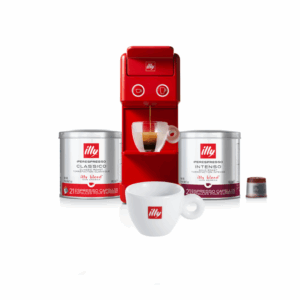 STARTER PACK: Y3.3 Machine Red + 2 Capsule Cans + 1 Cappuccino Cup 350ml