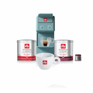 STARTER PACK: Y3.3 Machine Amalfi Blue + 2 Capsule Cans + 1 Cappuccino Cup 350ml