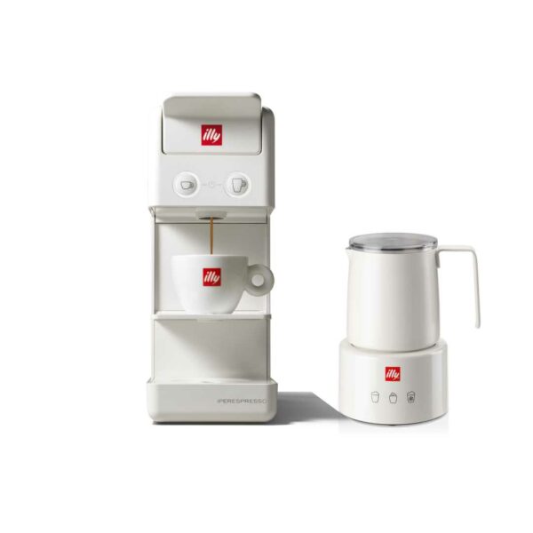 Y3.3 iperEspresso Machine - White + Milk Frother (Free 1x Can of IperEspresso Classico 21s)